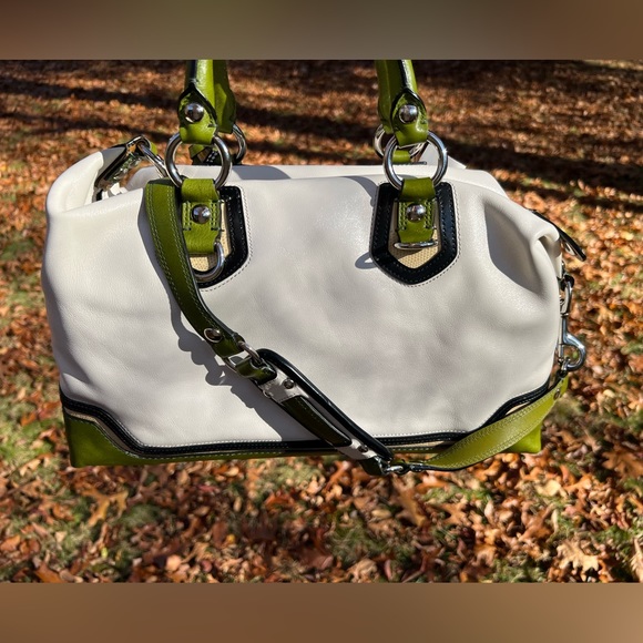 Coach Madison Sabrina Spectator Large Leather Shopper Satchel Hobo NWT Parchment - Picture 8 of 16